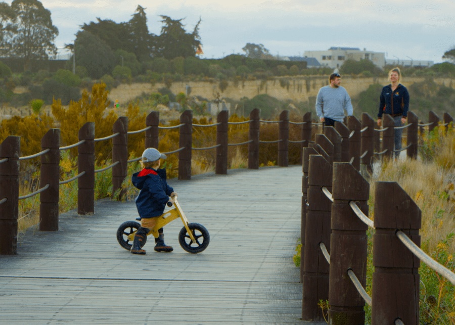 mitchell luo on kids bike