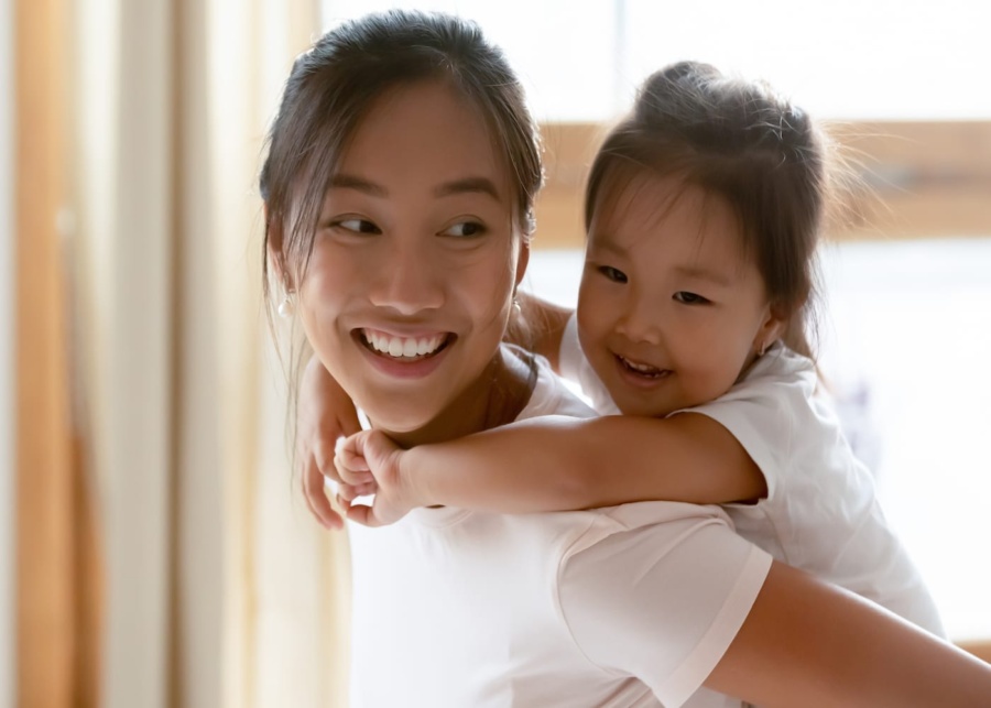 mother and daughter showcasing mindful parenting