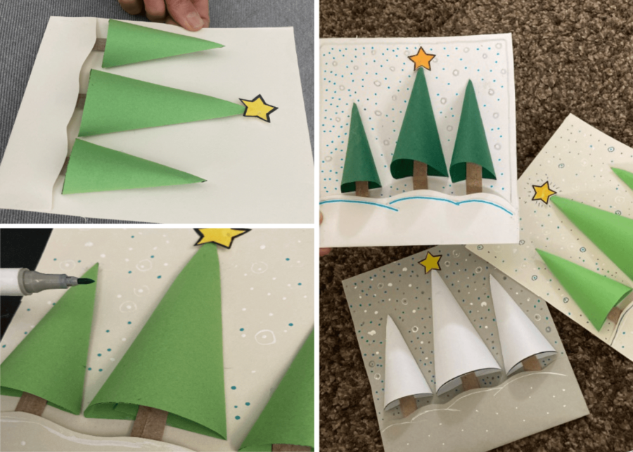 christmas tree 3d card