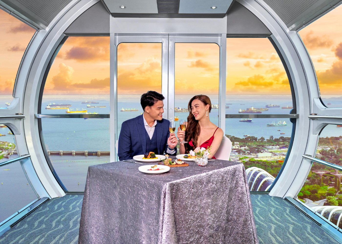 Valentine's Day dining dinner set menu Singapore 2026 Singapore Flyer