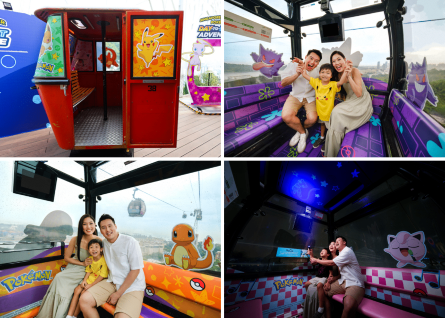 Pokemon cable cars at Mount Faber Leisure