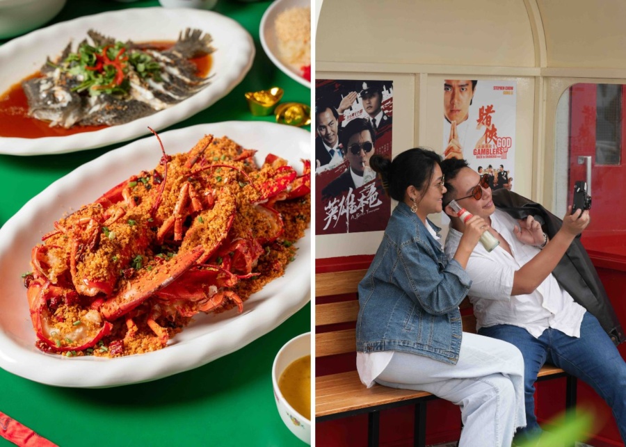 Hey Kee CNY menu with retro phot taking