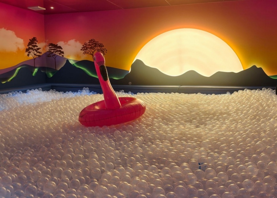 Sunset Lagoon ballpit at Dopamine Land