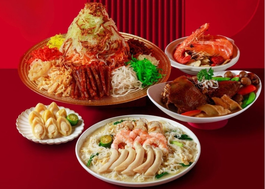 White restaurant cny takeaway menu