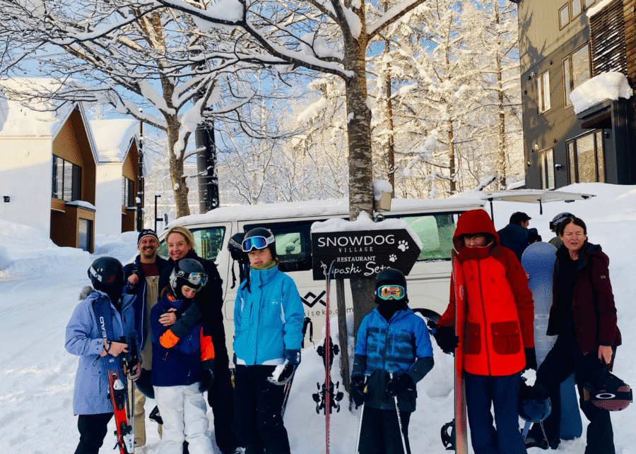 Chris Edwards family ski trip Japan