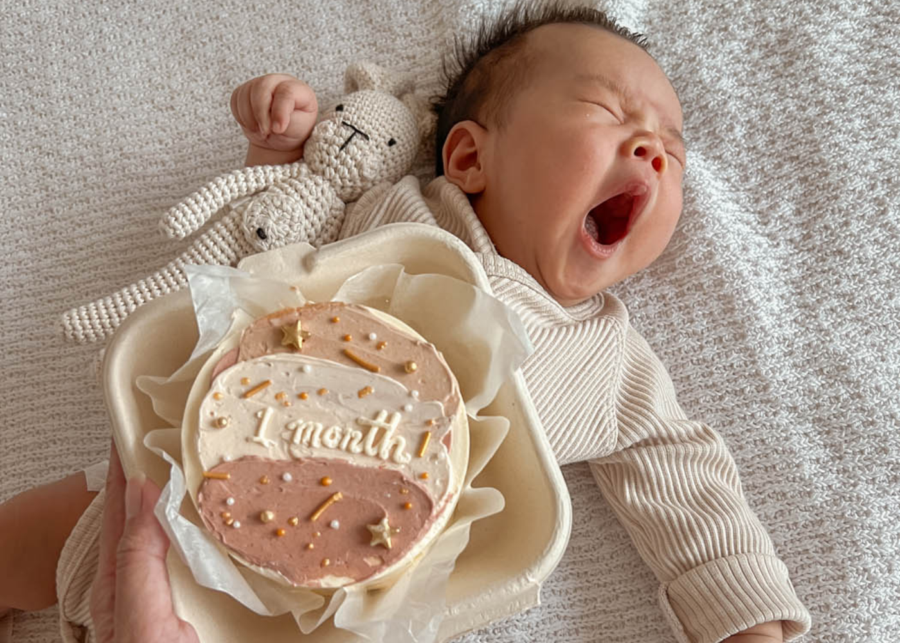 Creme Maison baby birthday cake