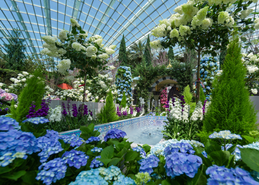 Blue Beauties Gardens by the Bay flower dome ottoman empire