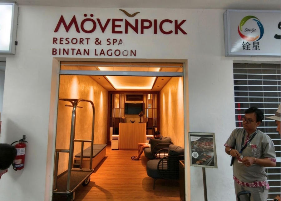 Mövenpick Resort and Spa Bintan Lagoon waiting lounge at ferry terminal