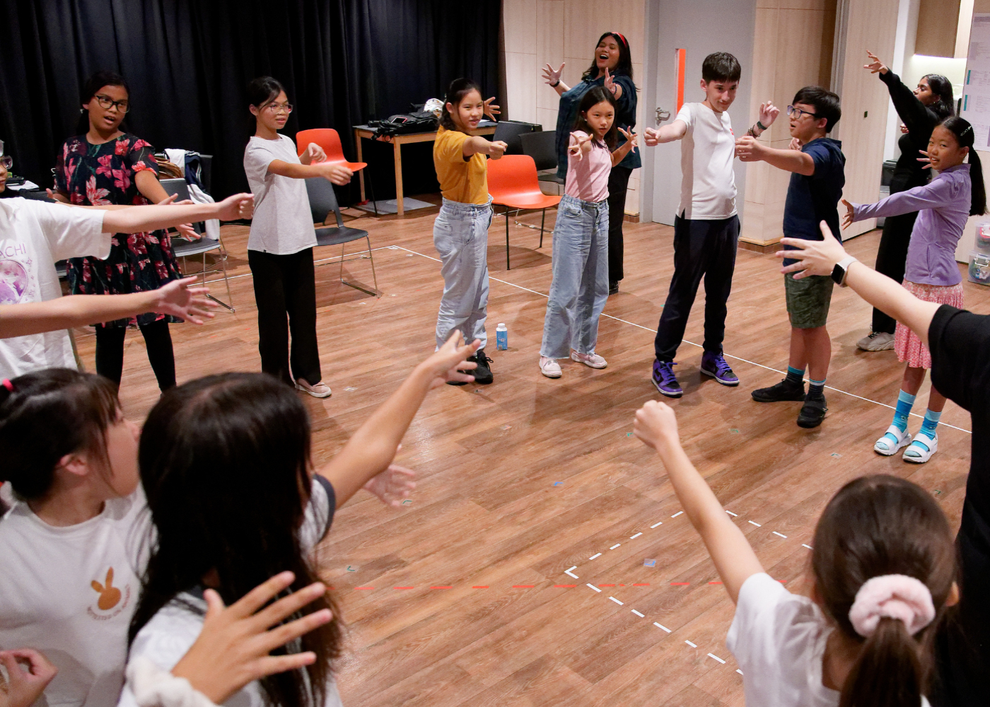 kids drama class warm up